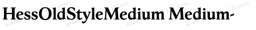 HessOldStyleMedium Medium字体转换